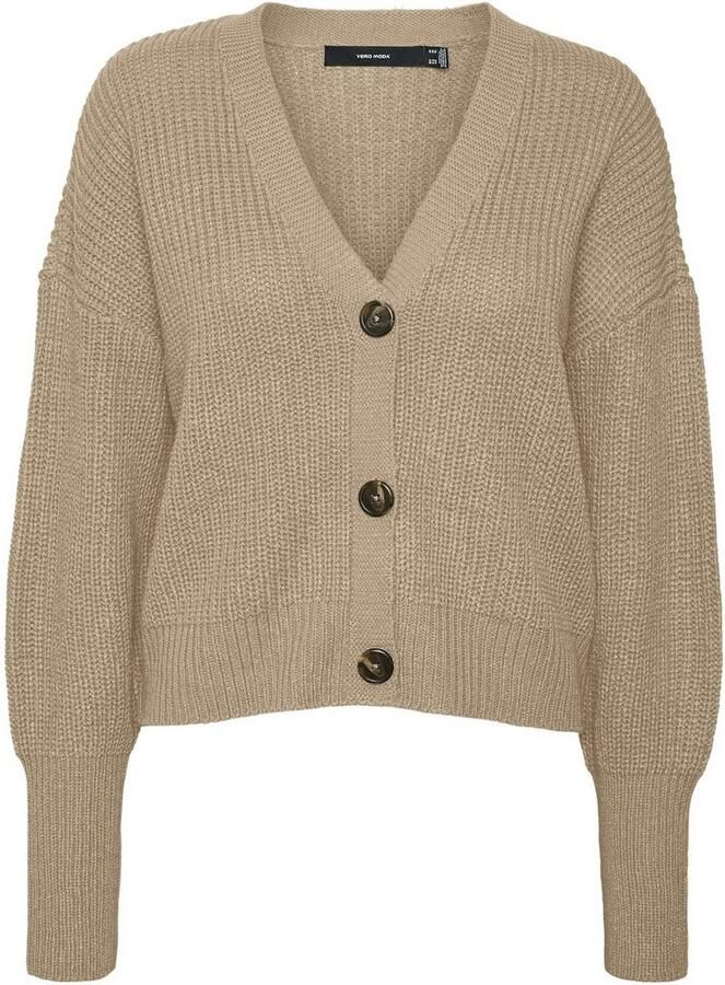 Vero Moda Regular fit gebreid jack met sierknopen model 'LEA' - Foto 6