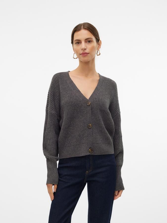 Vero Moda Loose fit gebreid jack met sierknopen model 'LEA' - Foto 6