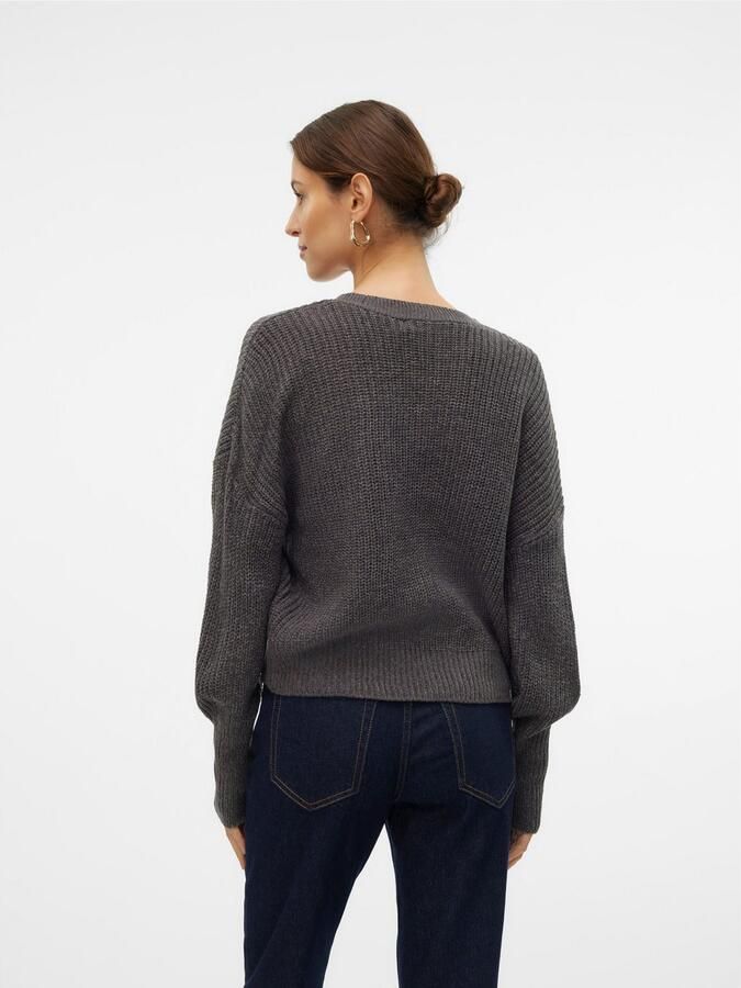 Vero Moda Loose fit gebreid jack met sierknopen model 'LEA' - Foto 5