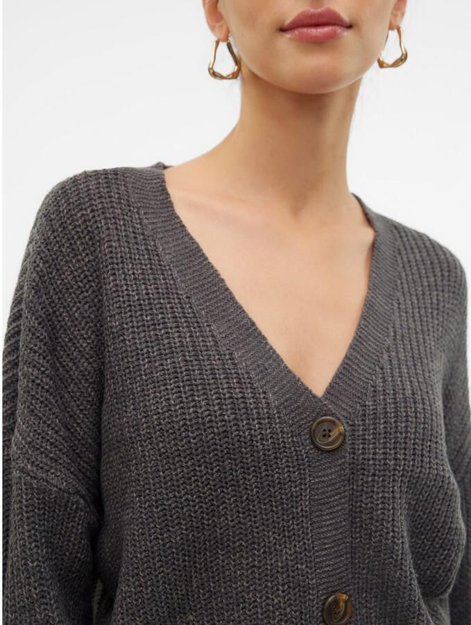 Vero Moda Loose fit gebreid jack met sierknopen model 'LEA' - Foto 2
