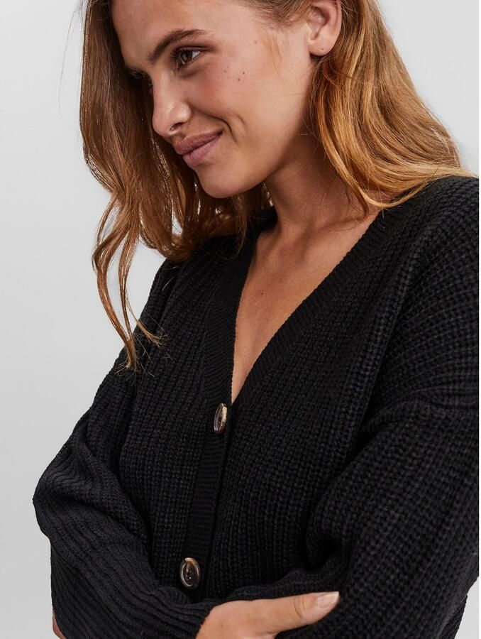 Vero Moda Regular fit gebreid jack met sierknopen model 'LEA' - Foto 5