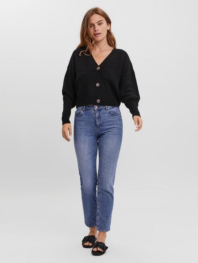 Vero Moda Regular fit gebreid jack met sierknopen model 'LEA' - Foto 7