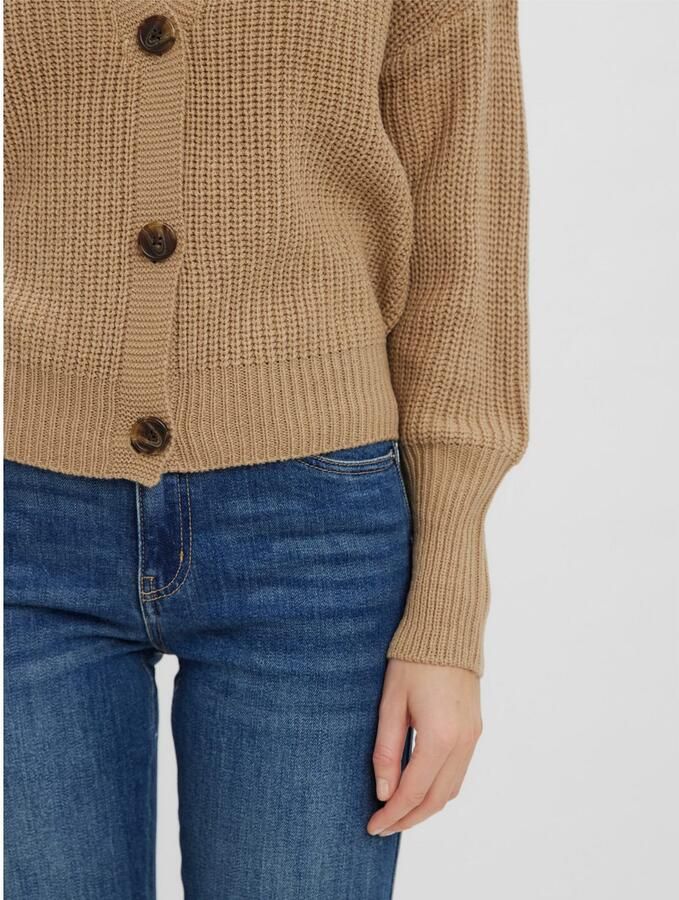 Vero Moda Regular fit gebreid jack met sierknopen model 'LEA' - Foto 2