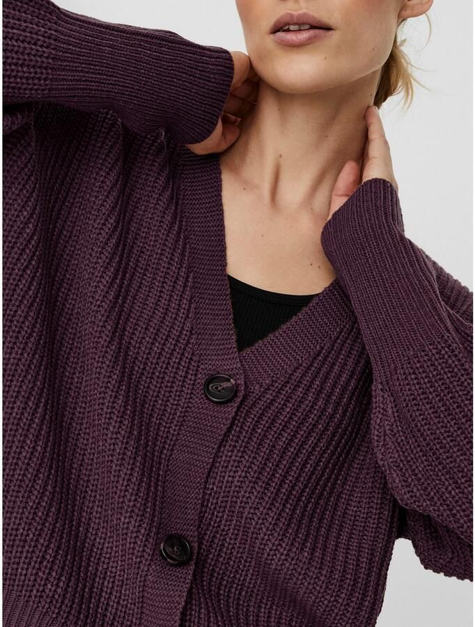 Vero Moda Regular fit gebreid jack met sierknopen model 'LEA' - Foto 2