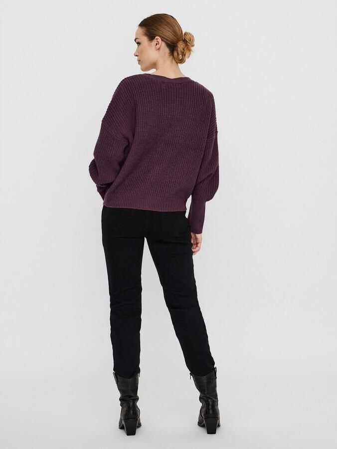 Vero Moda Regular fit gebreid jack met sierknopen model 'LEA' - Foto 3
