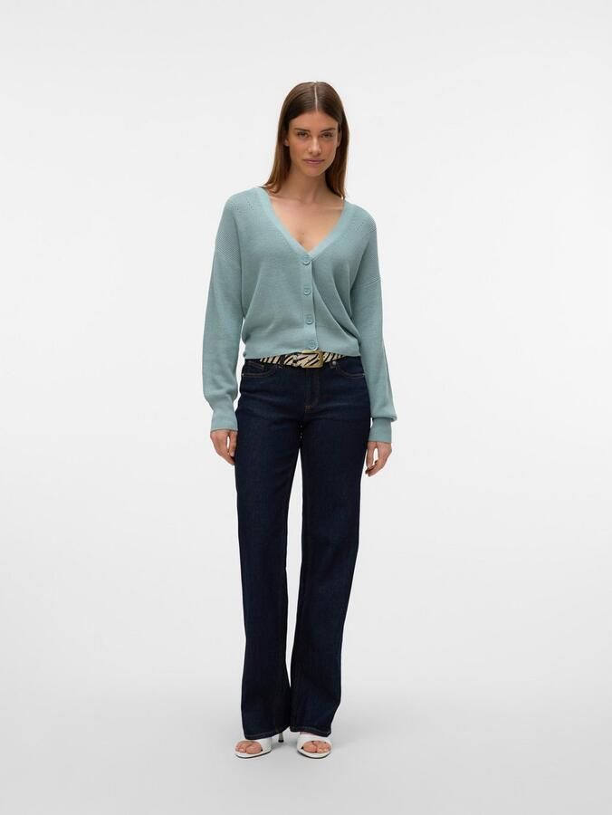 Vero Moda Vest VMNEWLEXSUN LS SHORT V-NECK CAR GA NOOS - Foto 4