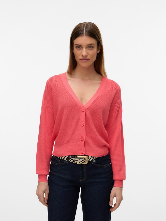 Vero Moda Vest VMNEWLEXSUN LS SHORT V-NECK CAR GA NOOS - Foto 6