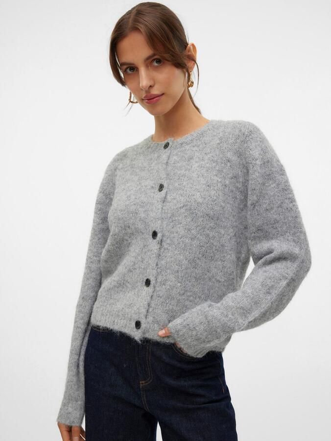 Vero Moda Regular fit gebreid jack met wol en knoopsluiting model 'NOVAH' - Foto 7