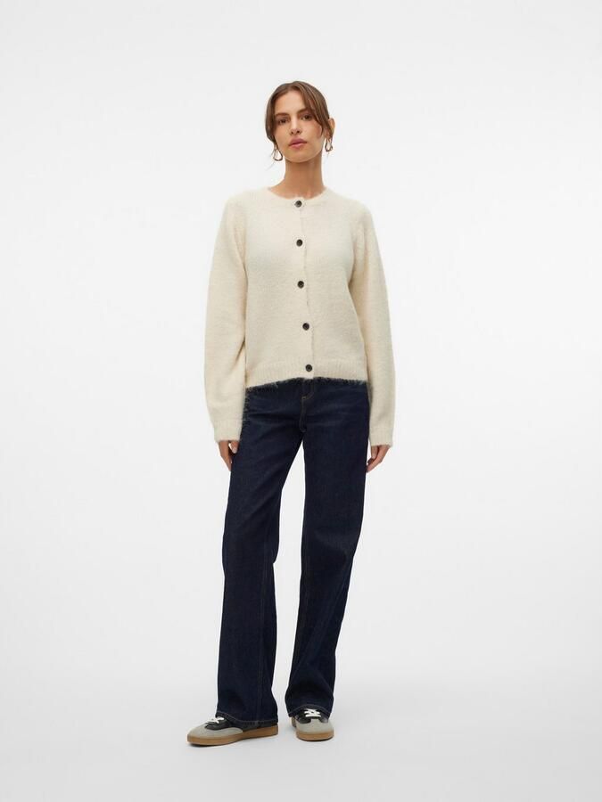 Vero Moda Regular fit gebreid jack met wol en knoopsluiting model 'NOVAH' - Foto 5