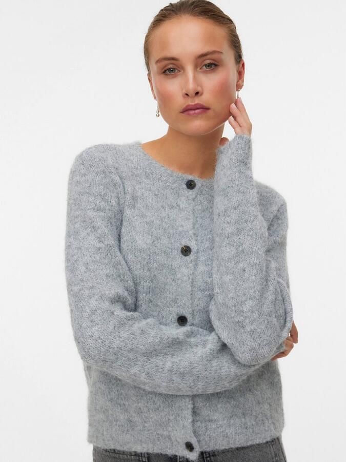 Vero Moda Regular fit gebreid jack met wol en knoopsluiting model 'NOVAH' - Foto 14