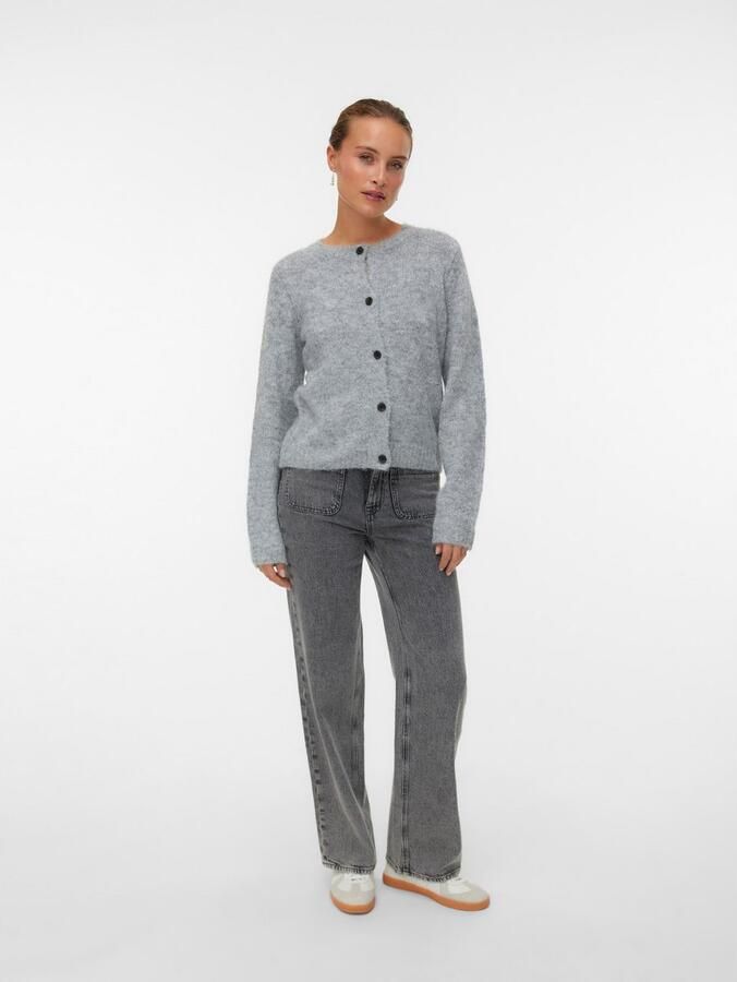 Vero Moda Regular fit gebreid jack met wol en knoopsluiting model 'NOVAH' - Foto 13