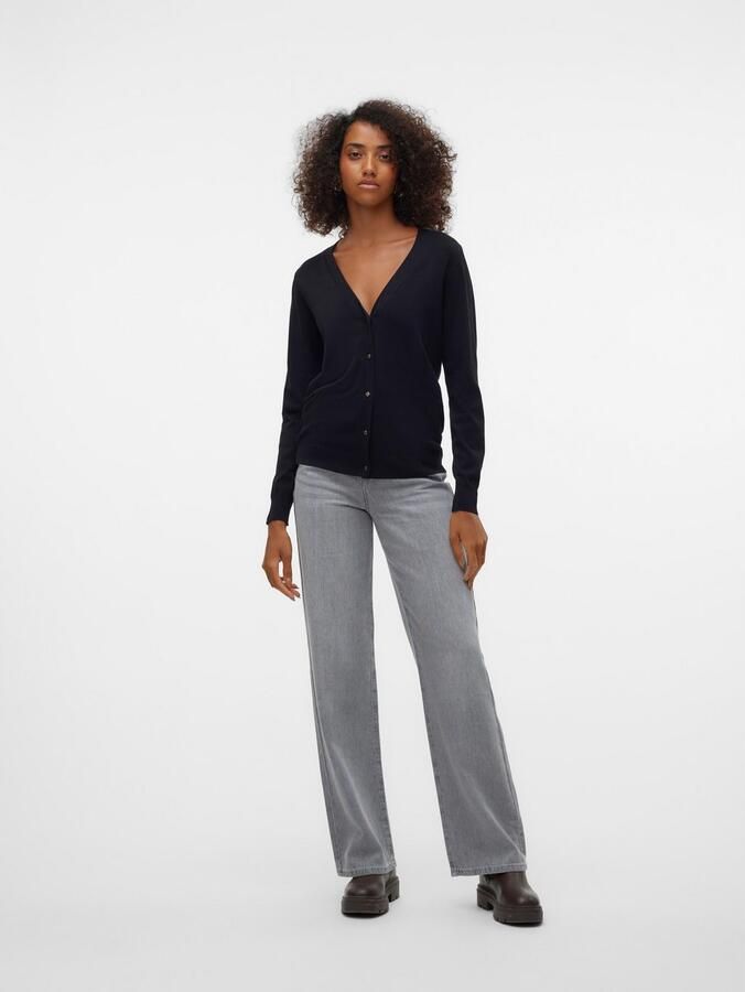 Vero Moda Vest VMNEWLEXSUN LS SHORT V-NECK CAR GA NOOS - Foto 7