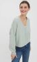 VERO MODA gebreid vest VMDOFFY van gerecycled polyester groen - Thumbnail 2