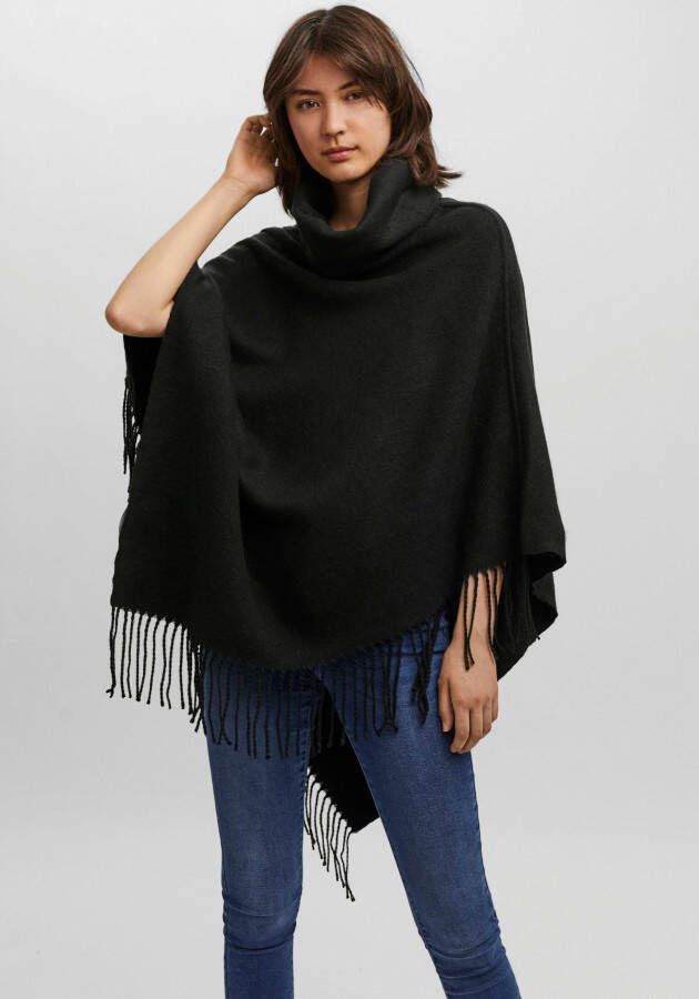 VERO MODA poncho VMKLEO zwart - Foto 5