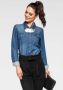 Vila Jeans blouse VIBISTA in lichte used-wassing - Thumbnail 2