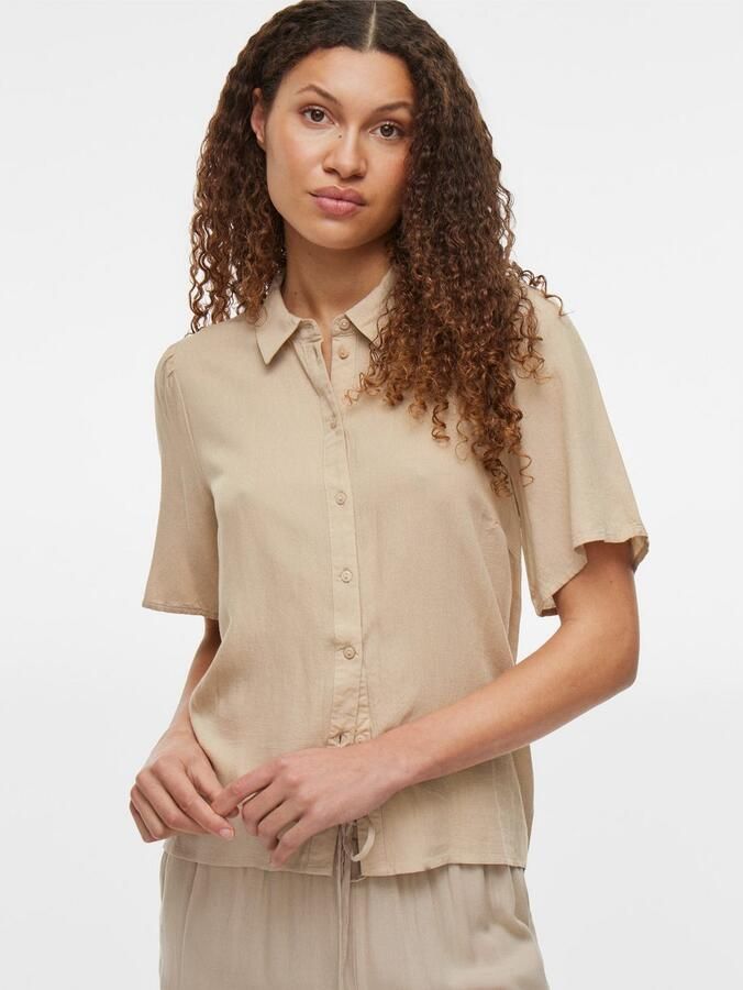 Vila Regular fit overhemdblouse met 1 2-mouwen model 'PRICIL' - Foto 4