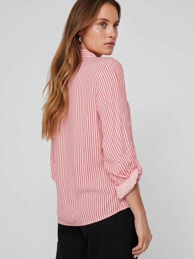 Vila Regular fit blouse met doorknoopsluiting model 'ROSA' - Foto 3