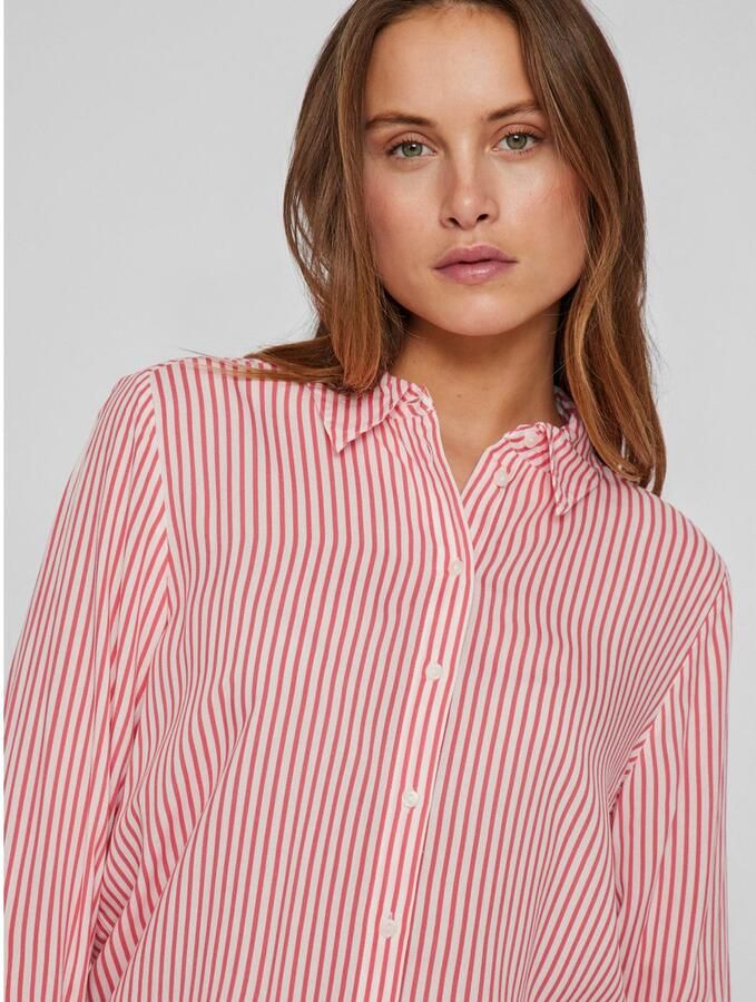 Vila Regular fit blouse met doorknoopsluiting model 'ROSA' - Foto 2