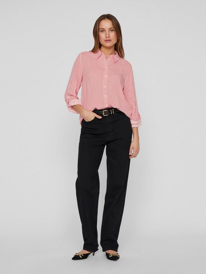 Vila Regular fit blouse met doorknoopsluiting model 'ROSA' - Foto 5