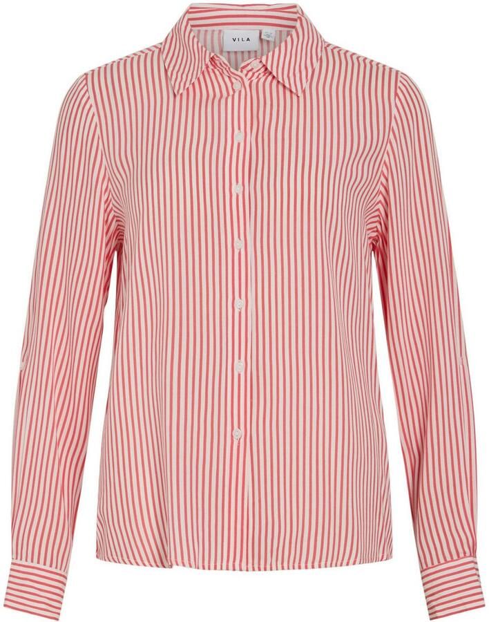 Vila Regular fit blouse met doorknoopsluiting model 'ROSA'