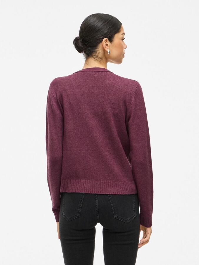 Vila Gebreide cardigan met opengewerkte voorkant model 'VIRIL' - Foto 4