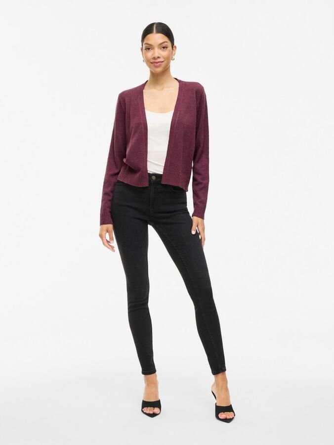 Vila Gebreide cardigan met opengewerkte voorkant model 'VIRIL' - Foto 5