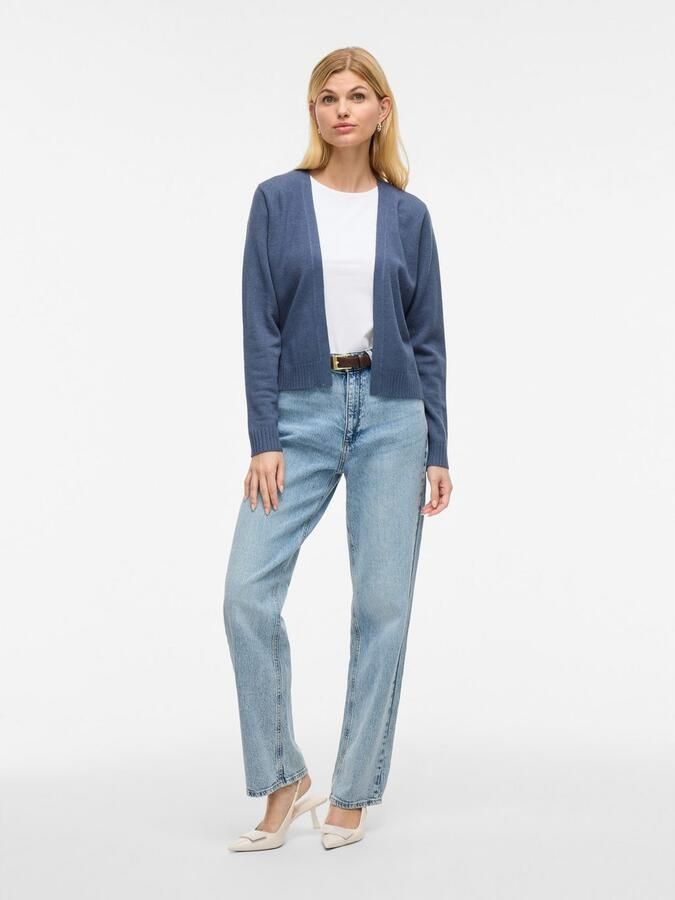 Vila Gebreide cardigan met opengewerkte voorkant model 'VIRIL' - Foto 4