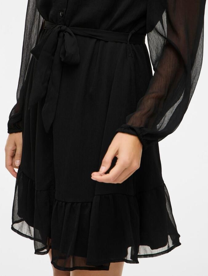 Vila Chiffon jurk VIFALIA L S DRESS NOOS