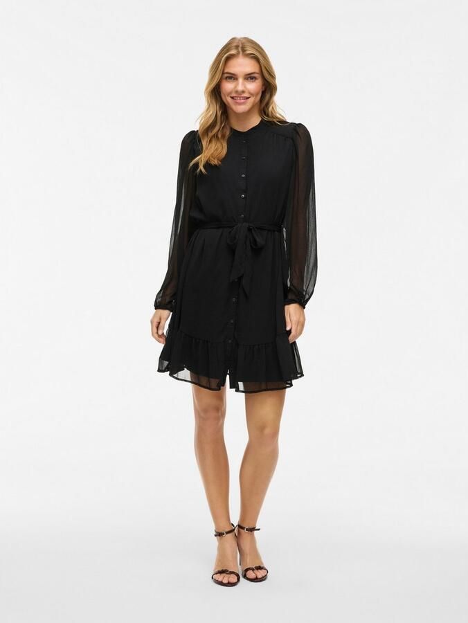 Vila Chiffon jurk VIFALIA L S DRESS NOOS - Foto 2