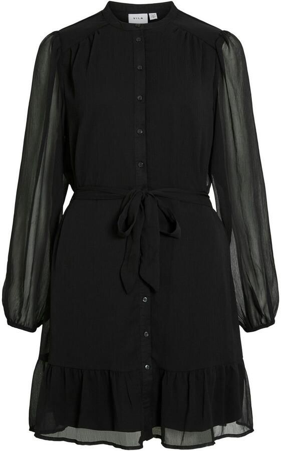 Vila Chiffon jurk VIFALIA L S DRESS NOOS - Foto 4