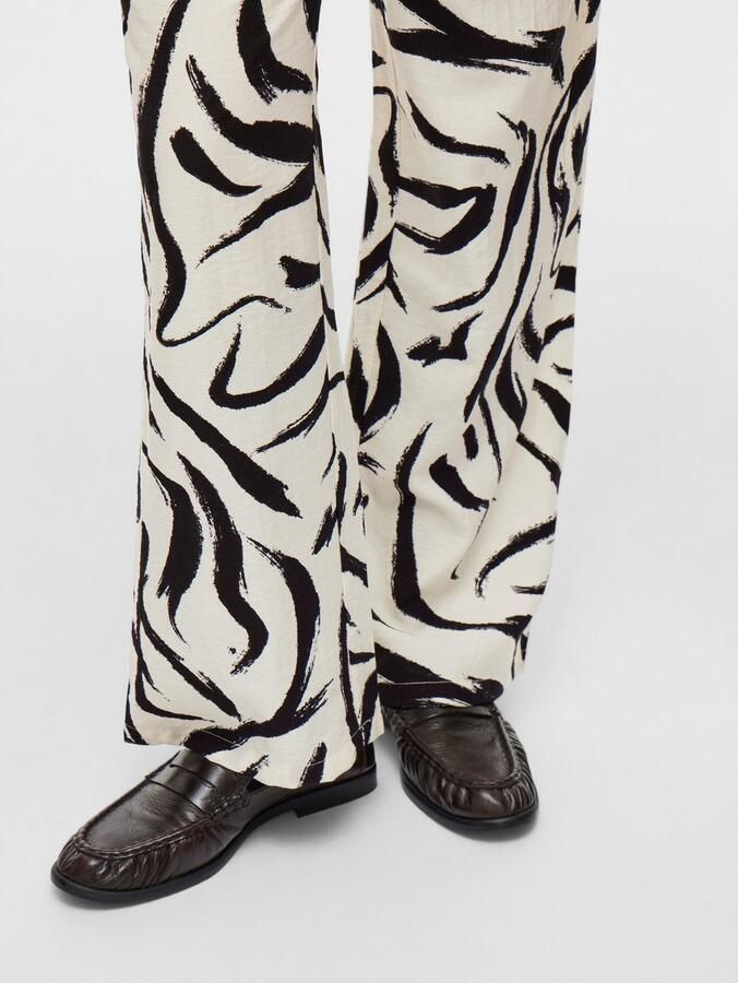 Vila Loose fit stoffen broek met structuurmotief model 'CLO' - Foto 2