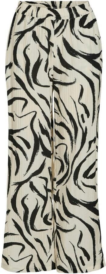 Vila Loose fit stoffen broek met structuurmotief model 'CLO' - Foto 6