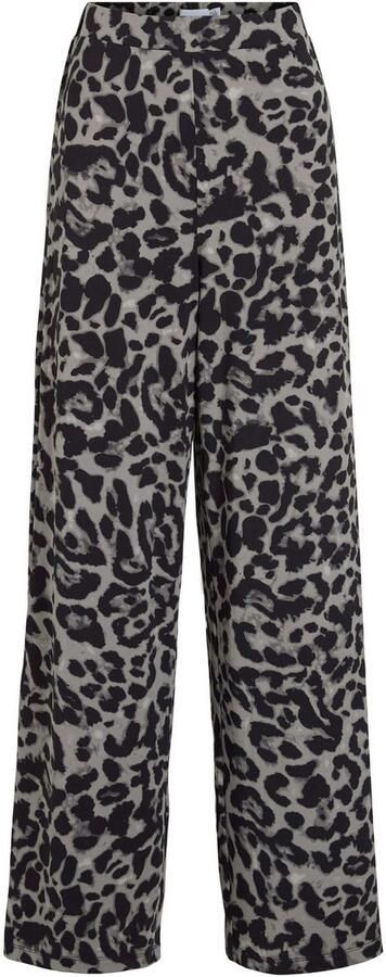 VILA wide leg regular waist casual broek grijs - Foto 7