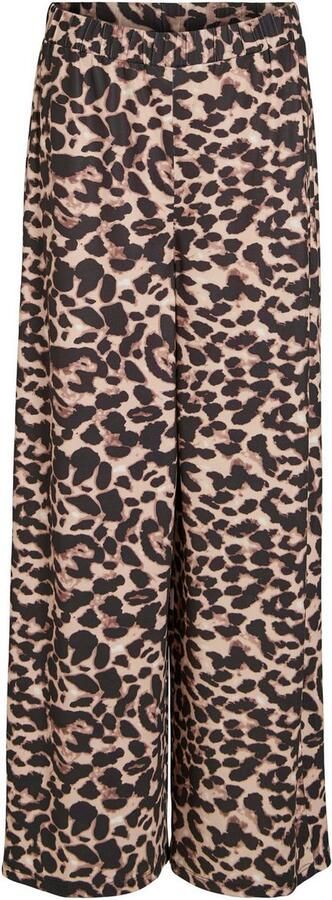 Vila Wide leg stoffen broek met elastische band model 'EOA' - Foto 6