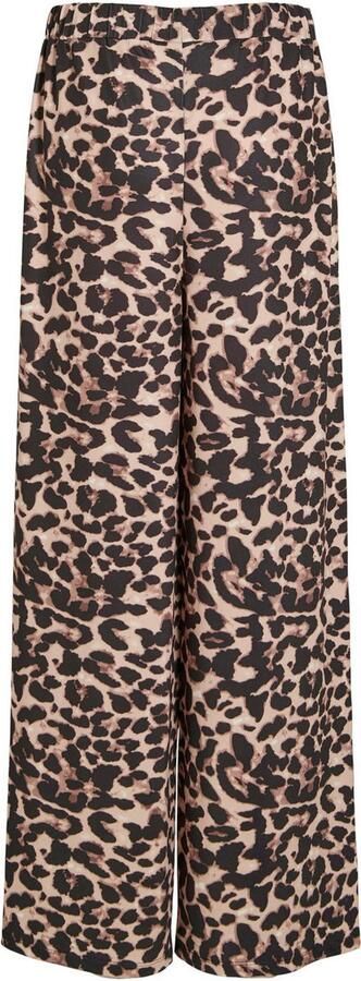 Vila Wide leg stoffen broek met elastische band model 'EOA' - Foto 6