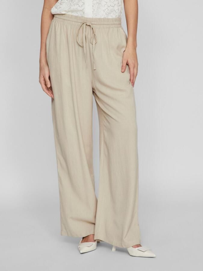 Vila Straight leg stoffen broek met steekzakken model 'PRICIL' - Foto 7