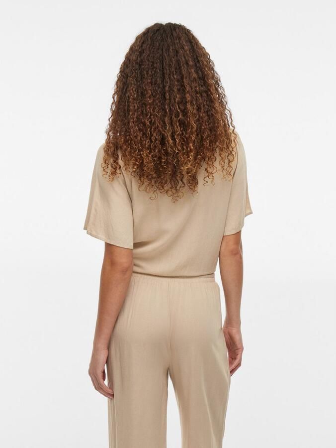 Vila Straight leg stoffen broek met steekzakken model 'PRICIL' - Foto 3