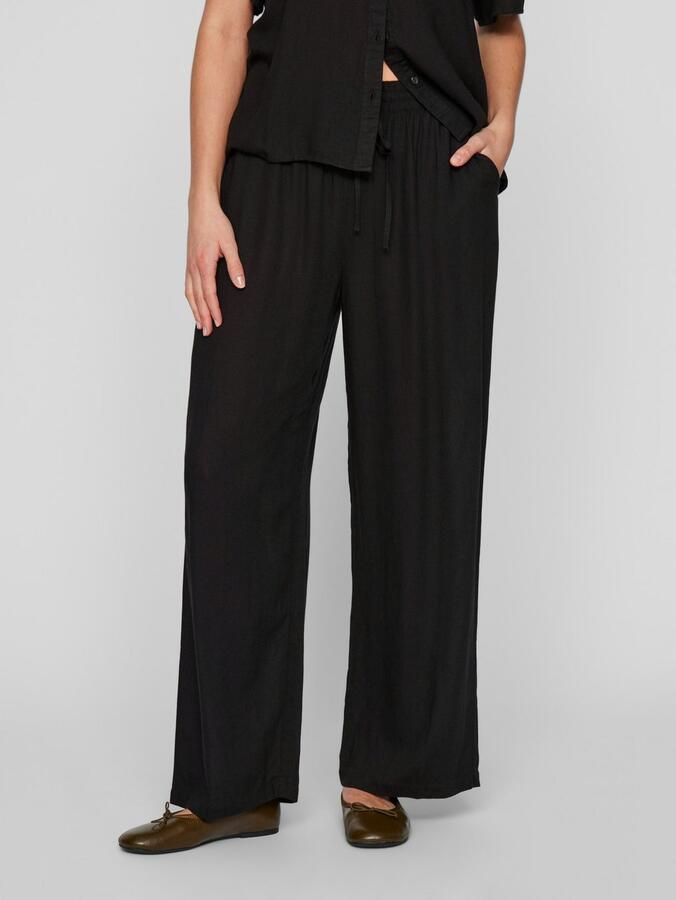 Vila Straight leg stoffen broek met steekzakken model 'PRICIL' - Foto 3