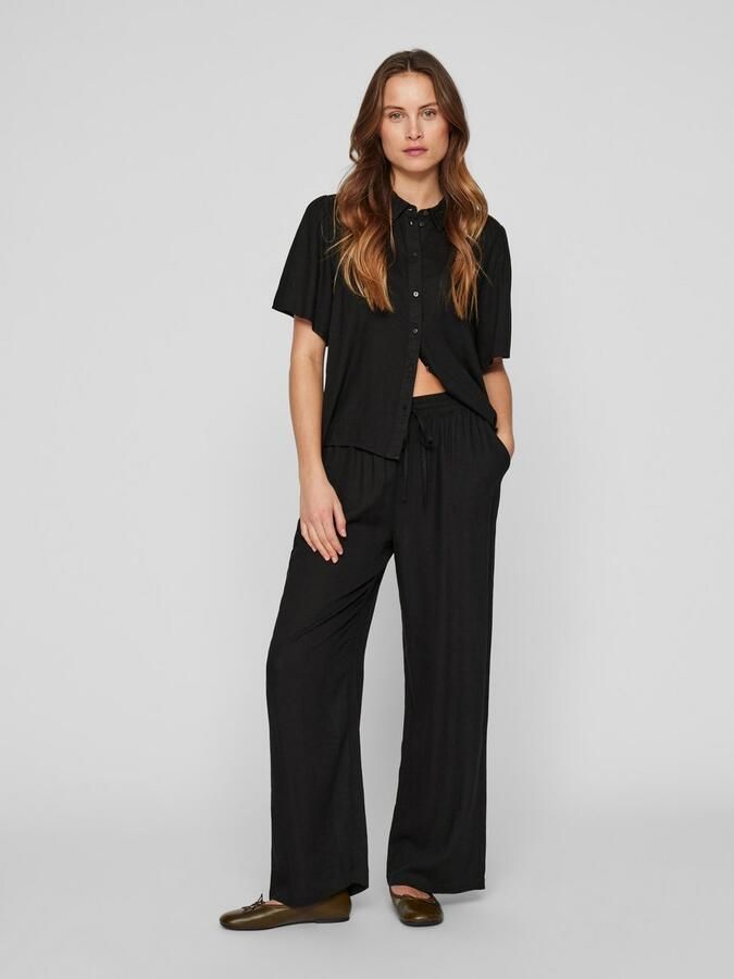 Vila Straight leg stoffen broek met steekzakken model 'PRICIL' - Foto 8