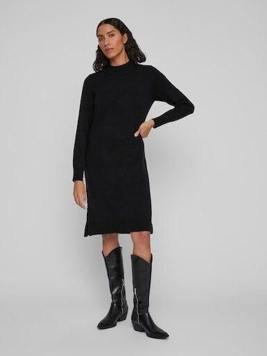 Vila Gebreide jurk VIRIL CREW NECK L S MIDI DRESS NOOS - Foto 6