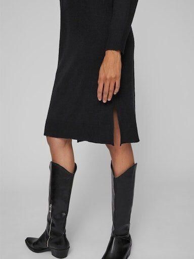 Vila Gebreide jurk VIRIL CREW NECK L S MIDI DRESS NOOS - Foto 3