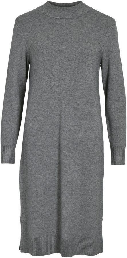 Vila Gebreide jurk VIRIL CREW NECK L S MIDI DRESS NOOS - Foto 2