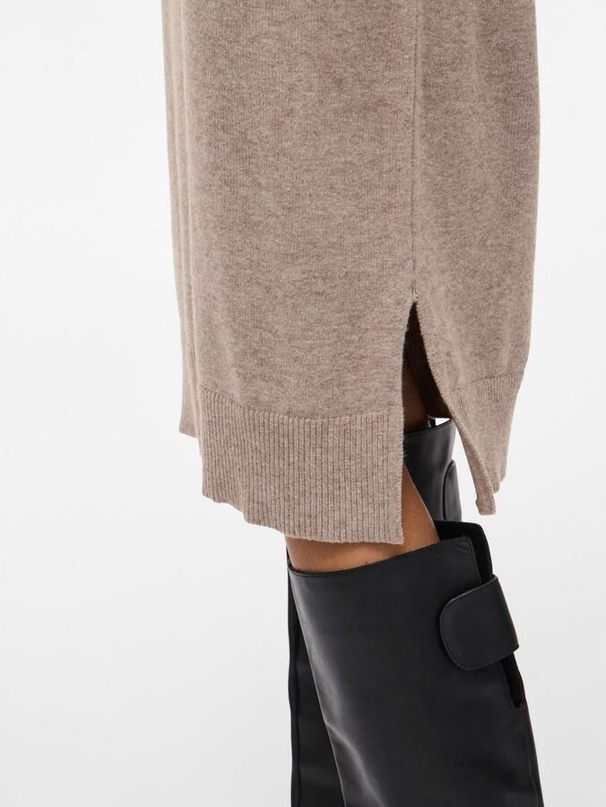 Vila Gebreide jurk VIRIL CREW NECK L S MIDI DRESS NOOS - Foto 2