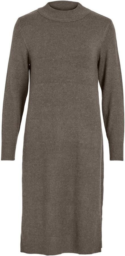 Vila Gebreide jurk VIRIL CREW NECK L S MIDI DRESS NOOS - Foto 5