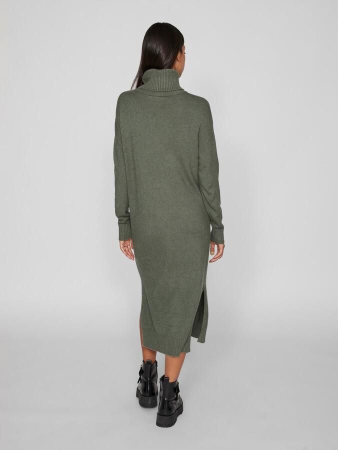 Vila Gebreide jurk VIRIL ROLL NECK L S MIDI DRESS NOOS - Foto 2