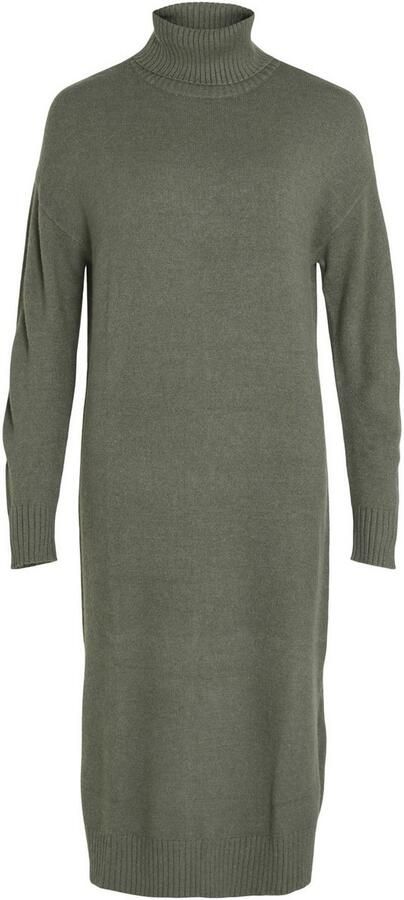 Vila Gebreide jurk VIRIL ROLL NECK L S MIDI DRESS NOOS - Foto 4