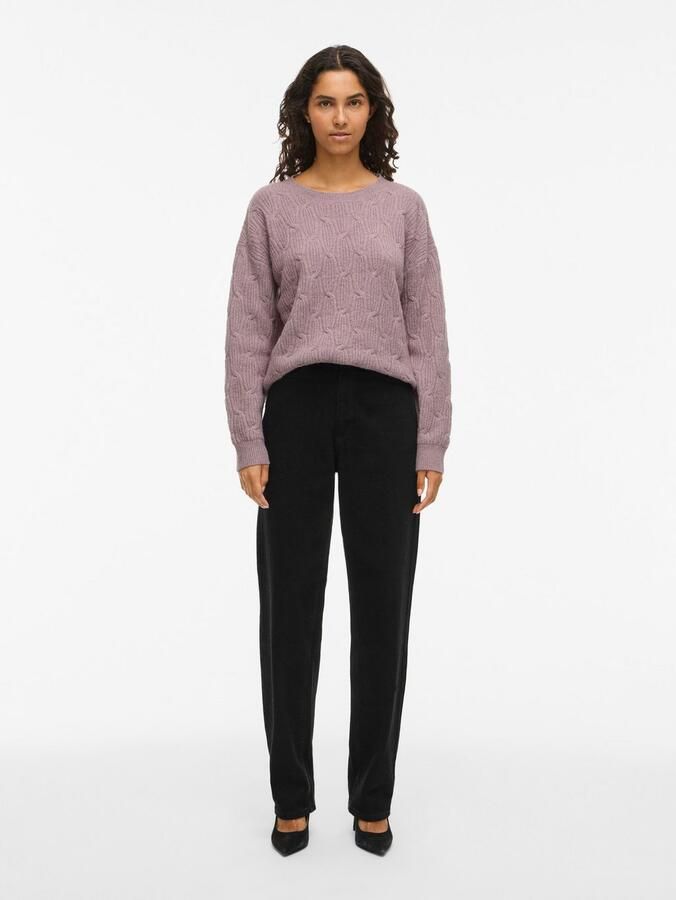 Vila Gebreide pullover met structuurmotief model 'LASSIA' - Foto 4