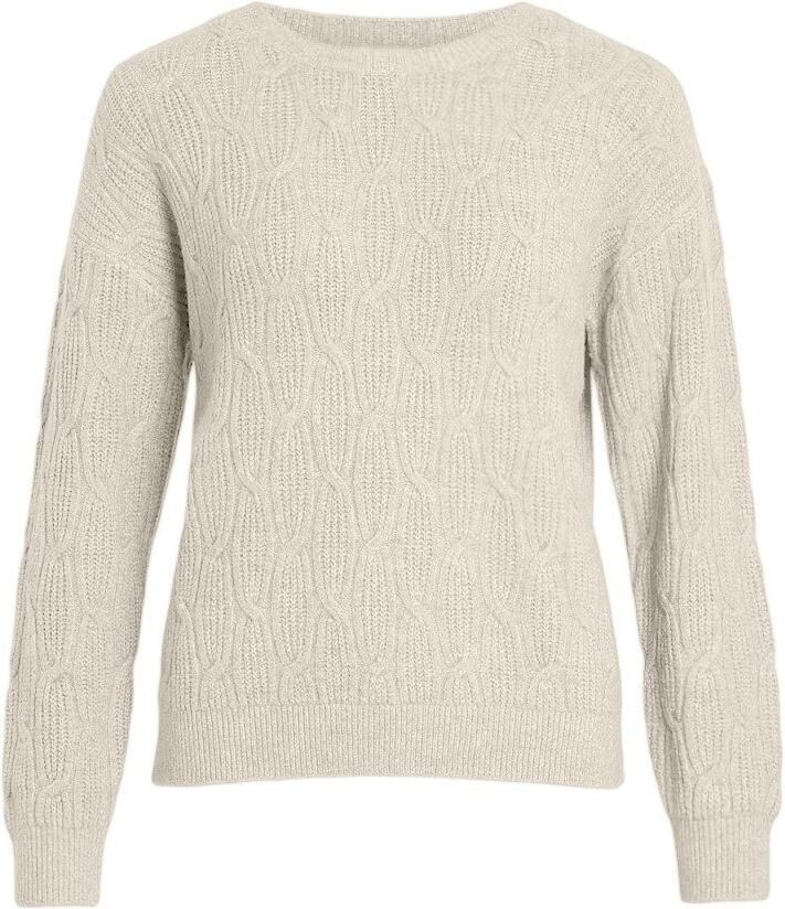Vila Gebreide trui SSIA O-NECK L S CABEL KNIT TOP -NOOS - Foto 5