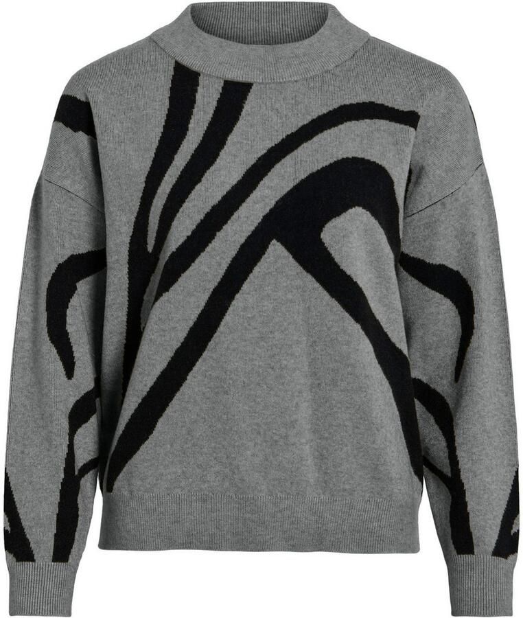 Vila Gebreide pullover van viscosemix met ronde hals