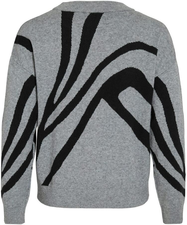 Vila Gebreide pullover van viscosemix met ronde hals - Foto 3